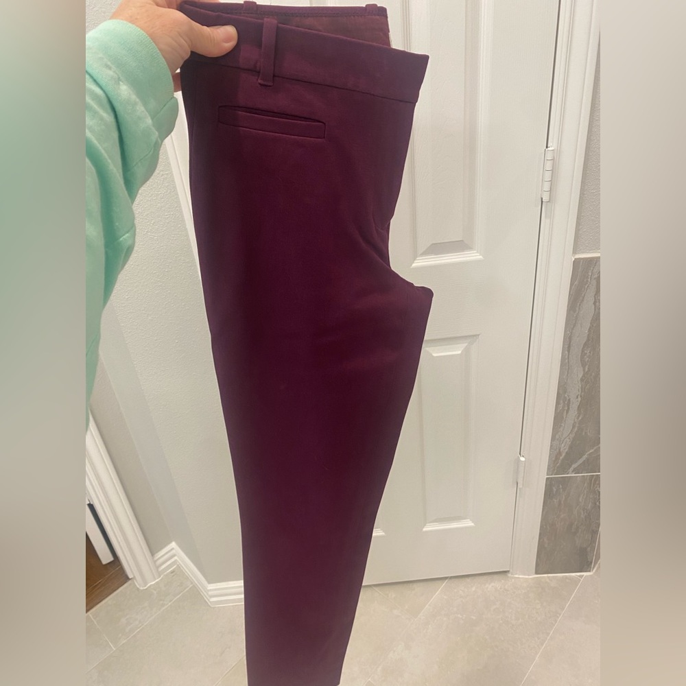 J Crew Factory Ruby Style Pant - Deep Wine Color … - image 5